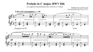 Bohdan Syroyid - Prelude in C major, BWV 846 (Bach) - Original reinterpretation FULL SCORE - Piano