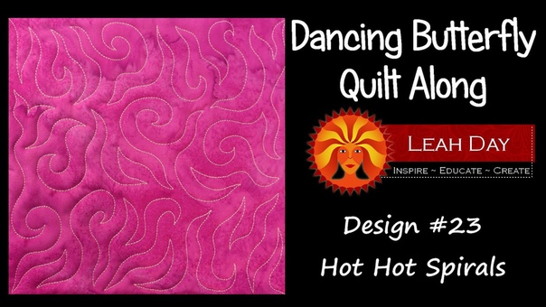 Free Motion Quilting Design Hot Hot Spiral Dancing Butterfly Quilt