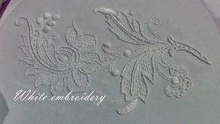 Very simple stitches for beautiful design - Relief White Embroidery