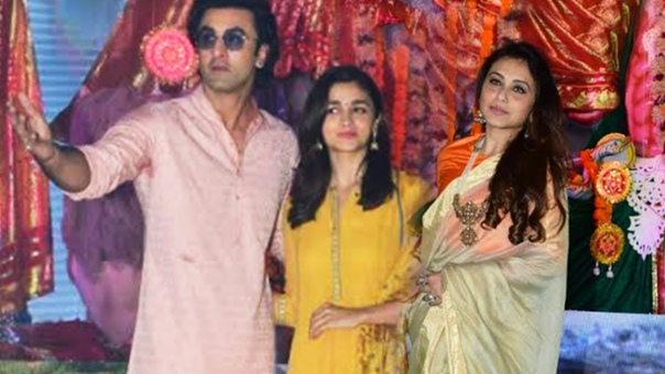 Ranbir Kapoor And Alia Bhatt Together At Rani Mukerjis Durga