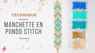 Technique | Bracelet manchette en rocaille Miyuki 11/0 technique du Pondo Stitch