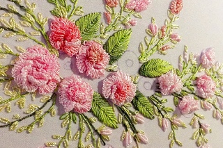 Brazilian Embroidery: cast on stitch 🌸 Бразильская Вышивка