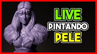 🔴 Pintando pele - Busto Celta - LIVE