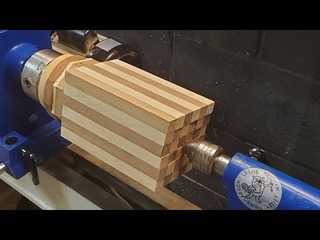 Woodturning- Duo striped vase