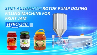 HYRO-S10 Desktop Rotor Lobe Pump Bottle Filling Machine Semi automatic