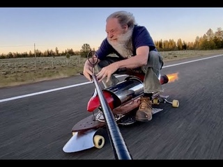 Crazy Rocketman: ROCKET SKATEBOARD! 50 mph