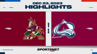 NHL Highlights | Coyotes vs. Avalanche - December 23, 2023