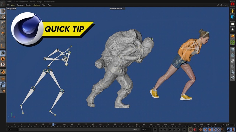 C4 D Quick Tip, Add ANY 3 D Character to ANY Motion Capture