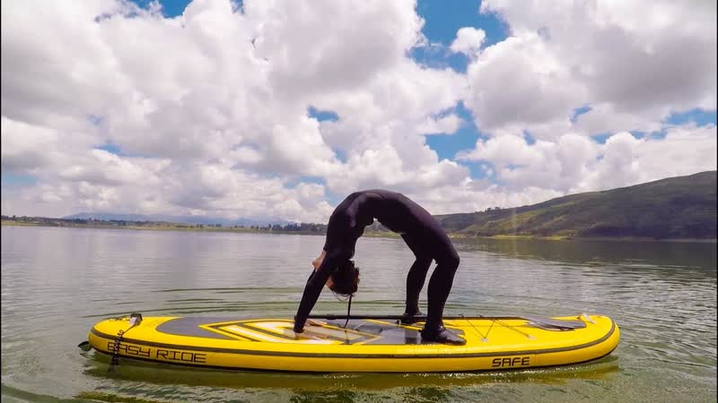 PADDLE BOARDING YOGA (attempt) in the Sacred