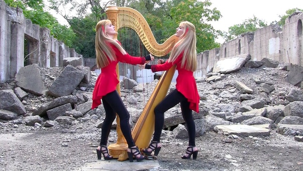 METALLICA One 2 Girls 1 Harp ( Harp Twins) HARP
